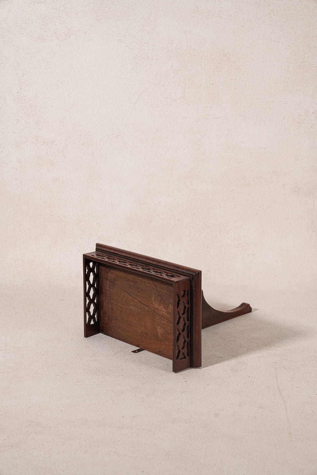 PAIR English Mahogany Wall Brackets with Carved Shelf