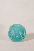Load image into Gallery viewer, Vintage French Majolica Seafoam Artichoke Plate
