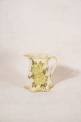 Load image into Gallery viewer, Hand Painted + Stamped Ceramic Floral Pitcher (c. 1945)
