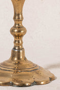 Load image into Gallery viewer, 18th Century Antique English Brass Petal Base Candlestick (SINGLE)
