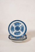 Load image into Gallery viewer, Chinese Blue + White 10" Fitzhugh Plates | SET of 4 (c. 1820-1850)
