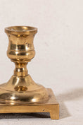 Load image into Gallery viewer, Petite Brass Candlestick on Square Base
