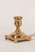 Load image into Gallery viewer, Petite Brass Candlestick on Square Base
