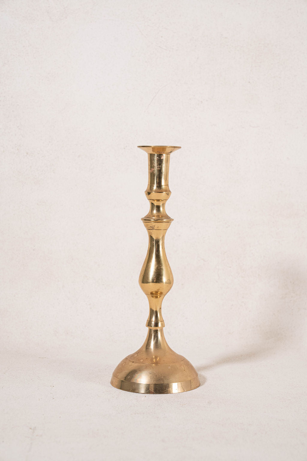 Vintage 11.45”H Brass Candlestick with Round Base