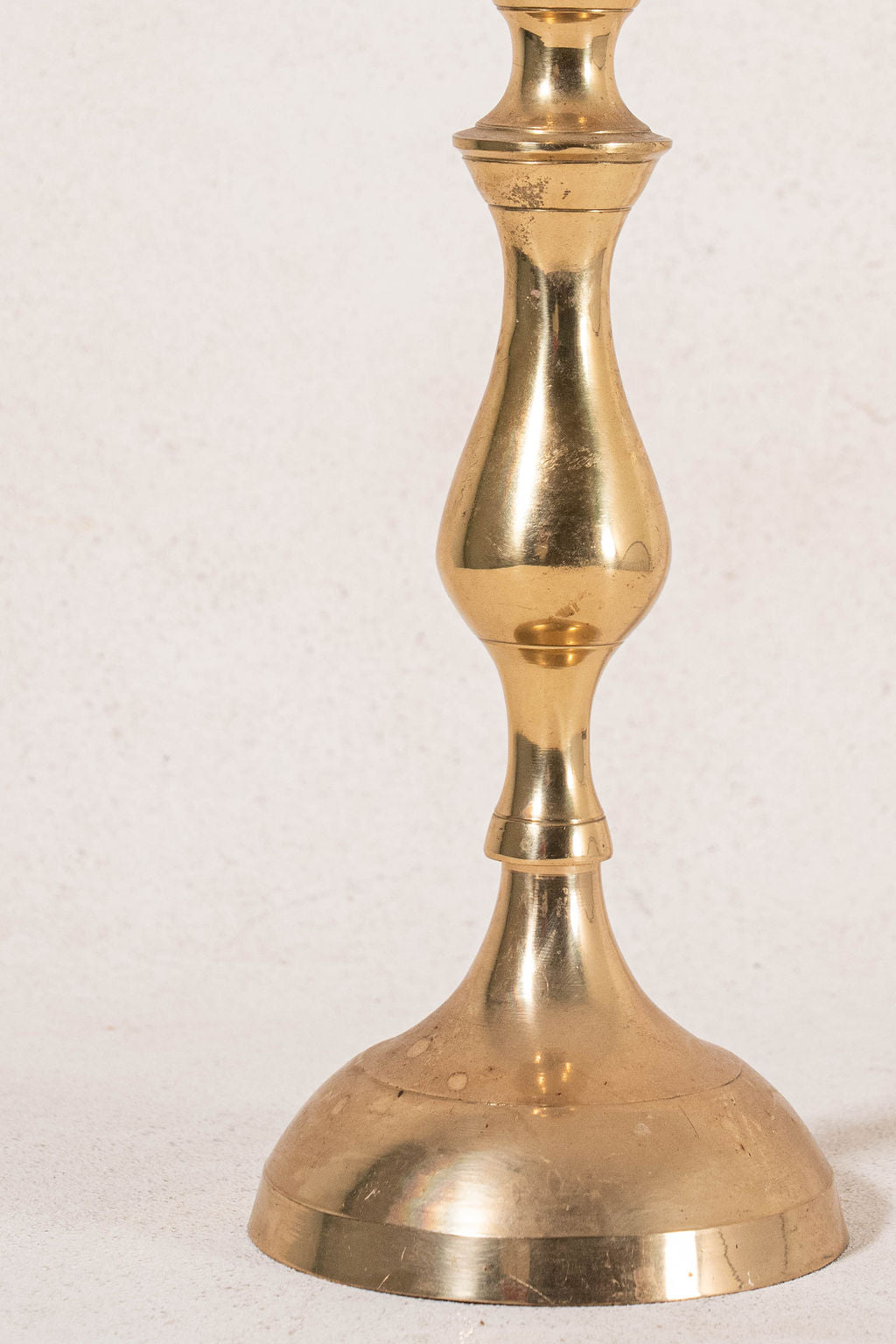 Vintage 11.45”H Brass Candlestick with Round Base