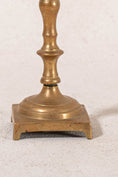 Load image into Gallery viewer, Vintage Brass Candlestick with Square Base
