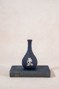 Load image into Gallery viewer, Vintage Wedgewood Jasperware Dark Blue Bud Vase
