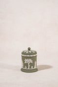 Load image into Gallery viewer, Wedgwood Sage Green Jasperware Lidded Container
