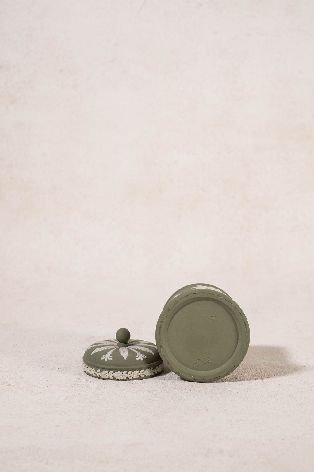 Wedgwood Sage Green Jasperware Lidded Container
