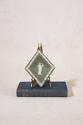 Load image into Gallery viewer, Wedgwood Sage Green Jasperware Diamond Trinket Dish

