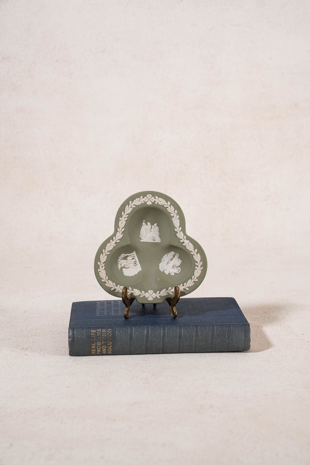 Wedgwood Sage Green Jasperware Club Trinket Dish