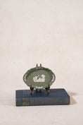 Load image into Gallery viewer, Wedgwood Sage Green Jasperware Scallop Oval Trinket Dish
