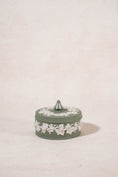Load image into Gallery viewer, Wedgwood Large Sage Green Jasperware Circular Lidded Box
