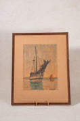 Load image into Gallery viewer, Original Watercolor of Ship | Signed C. Jackson
