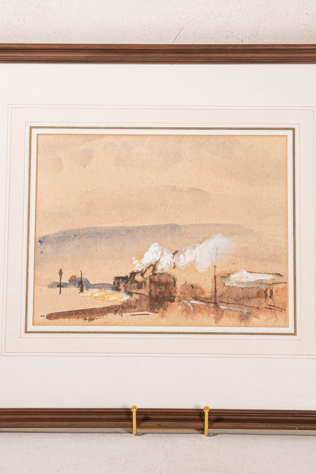 Abstract Steam Train Original Watercolor