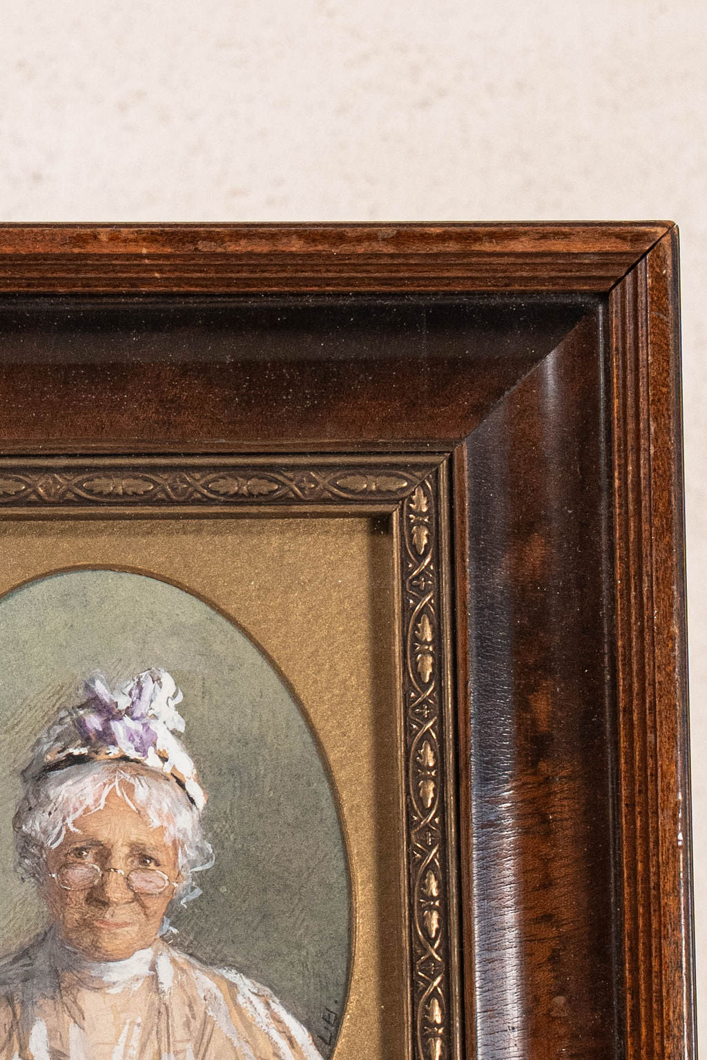 Original Portrait of an Englishwoman- Signed L.B