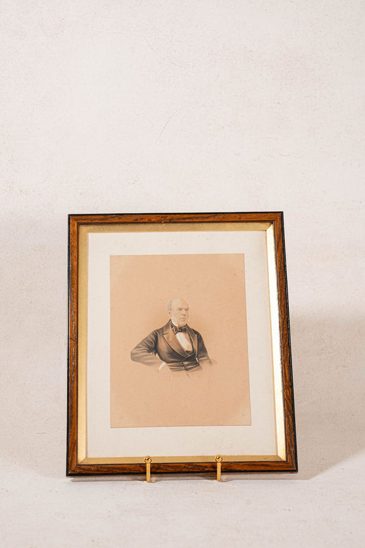 Portrait of an Englishman in Oak Frame | Hand Colored