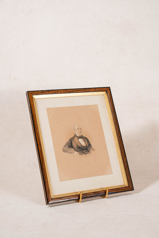Portrait of an Englishman in Oak Frame | Hand Colored
