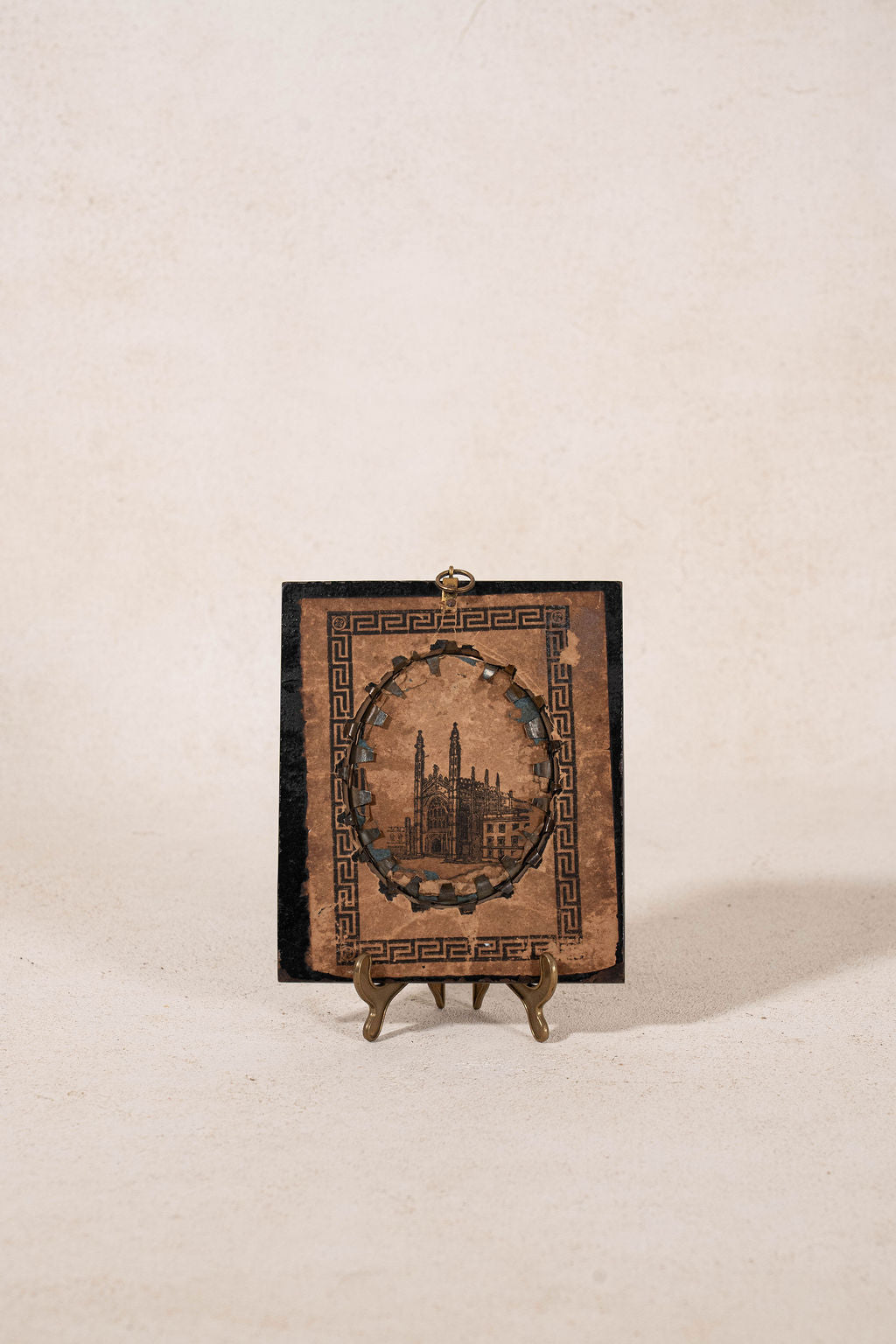19th Century Framed Silhouette of a Military Graduate With Engraved Backing