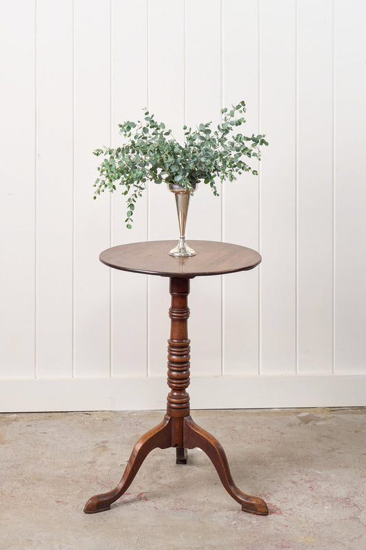 Antique Walnut Stem Side Table (c.1850)