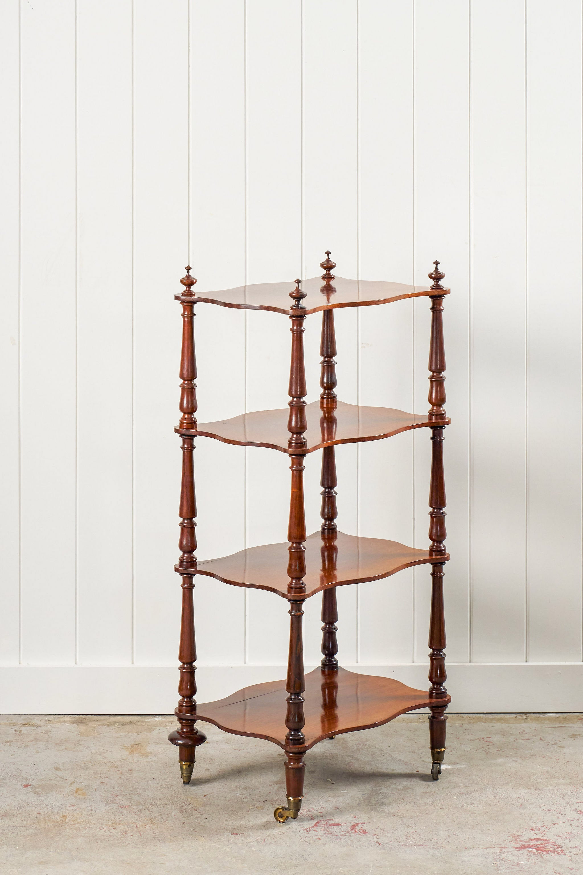 Victorian Rosewood Whatnot with Scalloped Edge