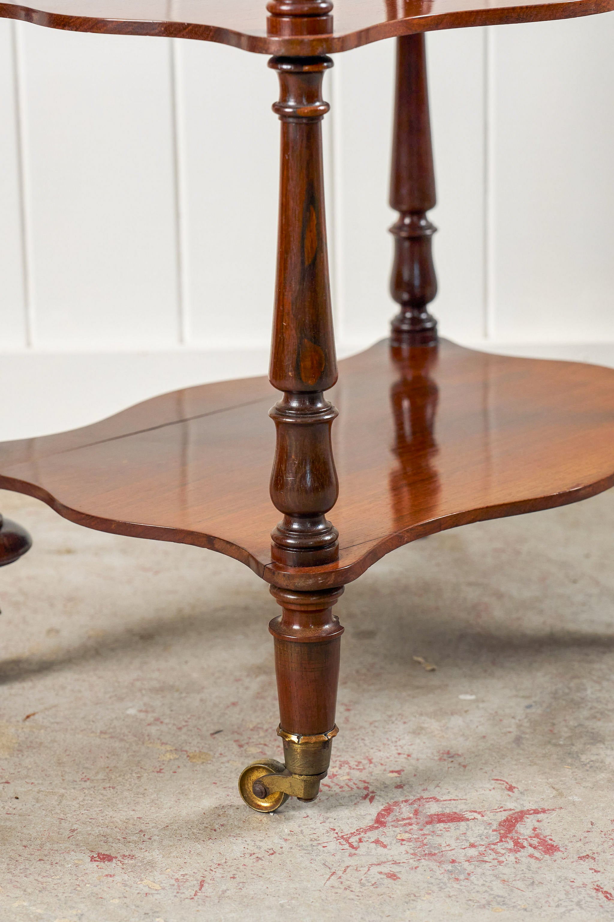 Victorian Rosewood Whatnot with Scalloped Edge
