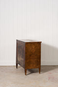 Load image into Gallery viewer, 19th Century English Burl Walnut 3-Drawer Chest with Ring Pulls

