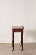 Load image into Gallery viewer, Victorian English Mahogany Single Drawer Side Table on Castors
