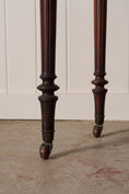 Load image into Gallery viewer, Victorian English Mahogany Single Drawer Side Table on Castors
