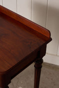 Load image into Gallery viewer, Victorian English Mahogany Single Drawer Side Table on Castors
