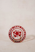 Load image into Gallery viewer, 19th Century Victorian Red Bohemian Leaf Plate (c. 1890)
