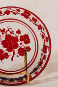 Load image into Gallery viewer, 19th Century Victorian Red Bohemian Leaf Plate (c. 1890)
