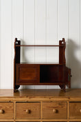 Load image into Gallery viewer, Wall Hanging English Mahogany Two-Tier Shelf with Cupboard
