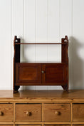 Load image into Gallery viewer, Wall Hanging English Mahogany Two-Tier Shelf with Cupboard
