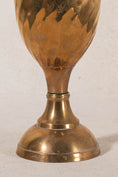 Load image into Gallery viewer, Tall Vintage Brass Vase with Scalloped Lip
