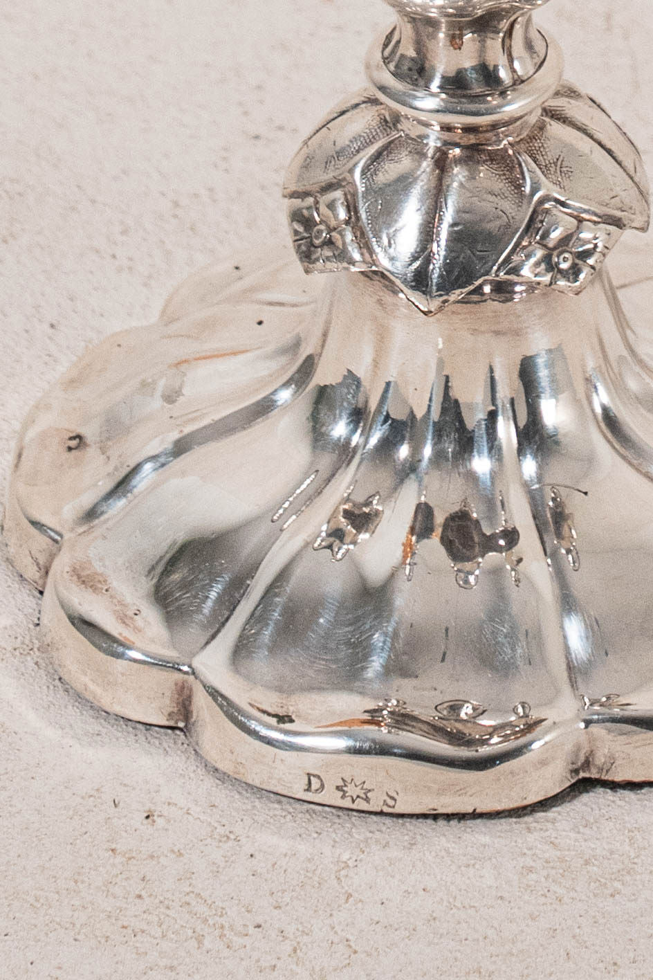PAIR Antique English Silver Plate Candleholders (c. 1900)