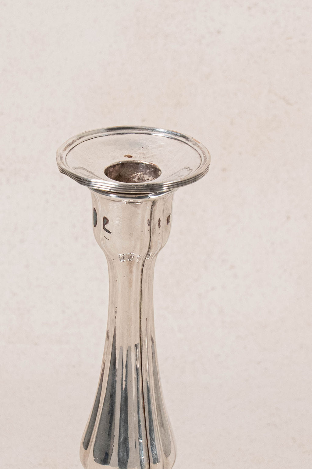 PAIR Antique English Silver Plate Candleholders (c. 1900)