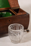 Load image into Gallery viewer, Georgian Rosewood Tea Caddy With Brass Handles + Brass Claw Feet | Original Fittings + Green Interior
