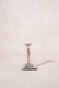 Load image into Gallery viewer, Antique English Silver Plate Candlestick with Square Base
