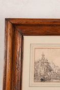 Load image into Gallery viewer, Original 19th Century Gouache + Watercolor Harbor Scene in Oak Frame

