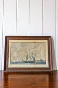 Load image into Gallery viewer, 19th Century Maritime Engraving in Oak Frame
