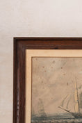 Load image into Gallery viewer, 19th Century Maritime Engraving in Oak Frame
