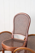 Load image into Gallery viewer, SET of 6 | French Louis XVI Style Dining Chairs with Hand Caned Seats + Backs with Fluted Legs (c. 1920)
