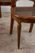 Load image into Gallery viewer, SET of 6 | French Louis XVI Style Dining Chairs with Hand Caned Seats + Backs with Fluted Legs (c. 1920)
