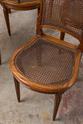 Load image into Gallery viewer, SET of 6 | French Louis XVI Style Dining Chairs with Hand Caned Seats + Backs with Fluted Legs (c. 1920)

