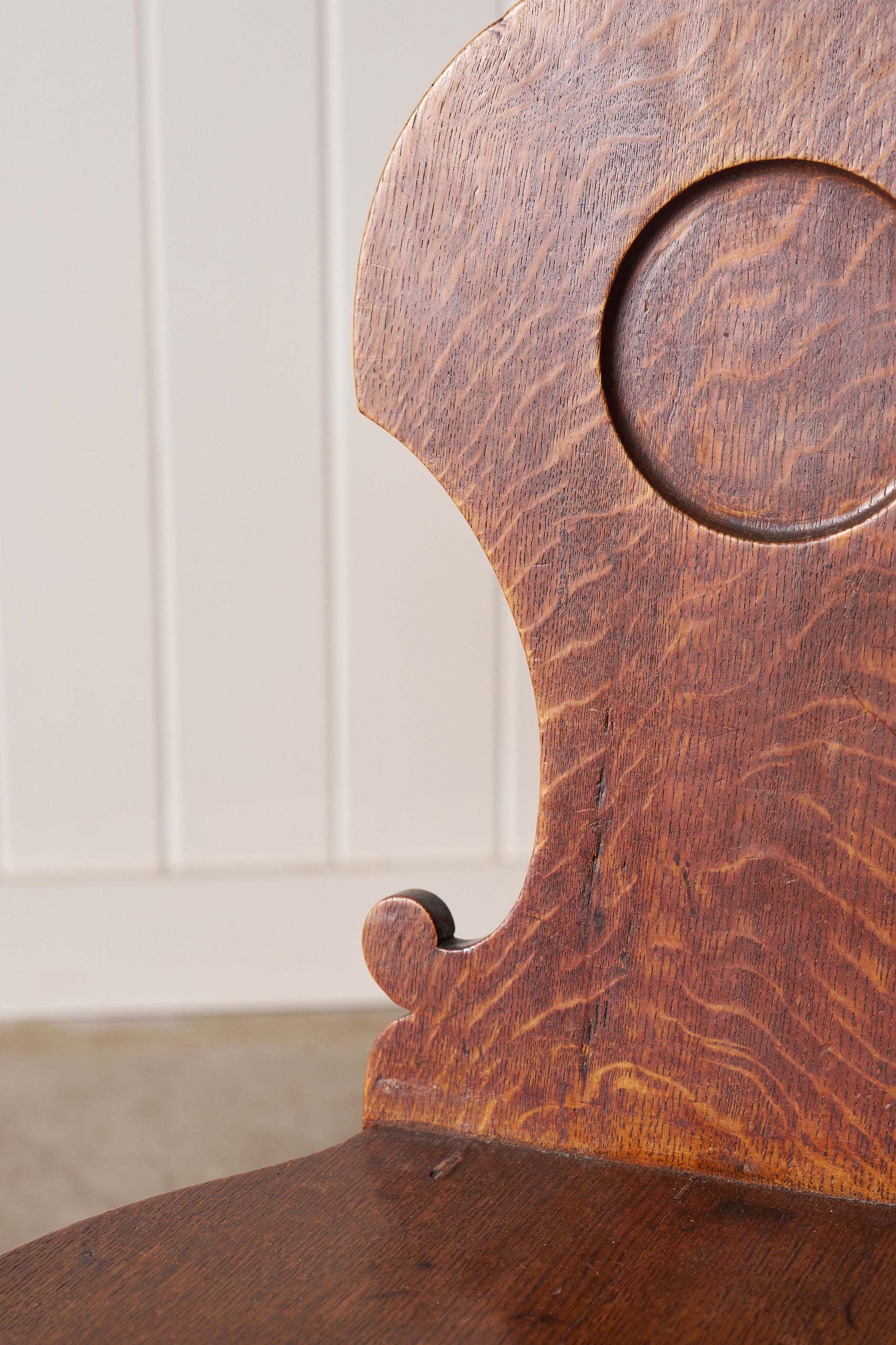 PAIR of 19th Century Oak Hall Chairs
