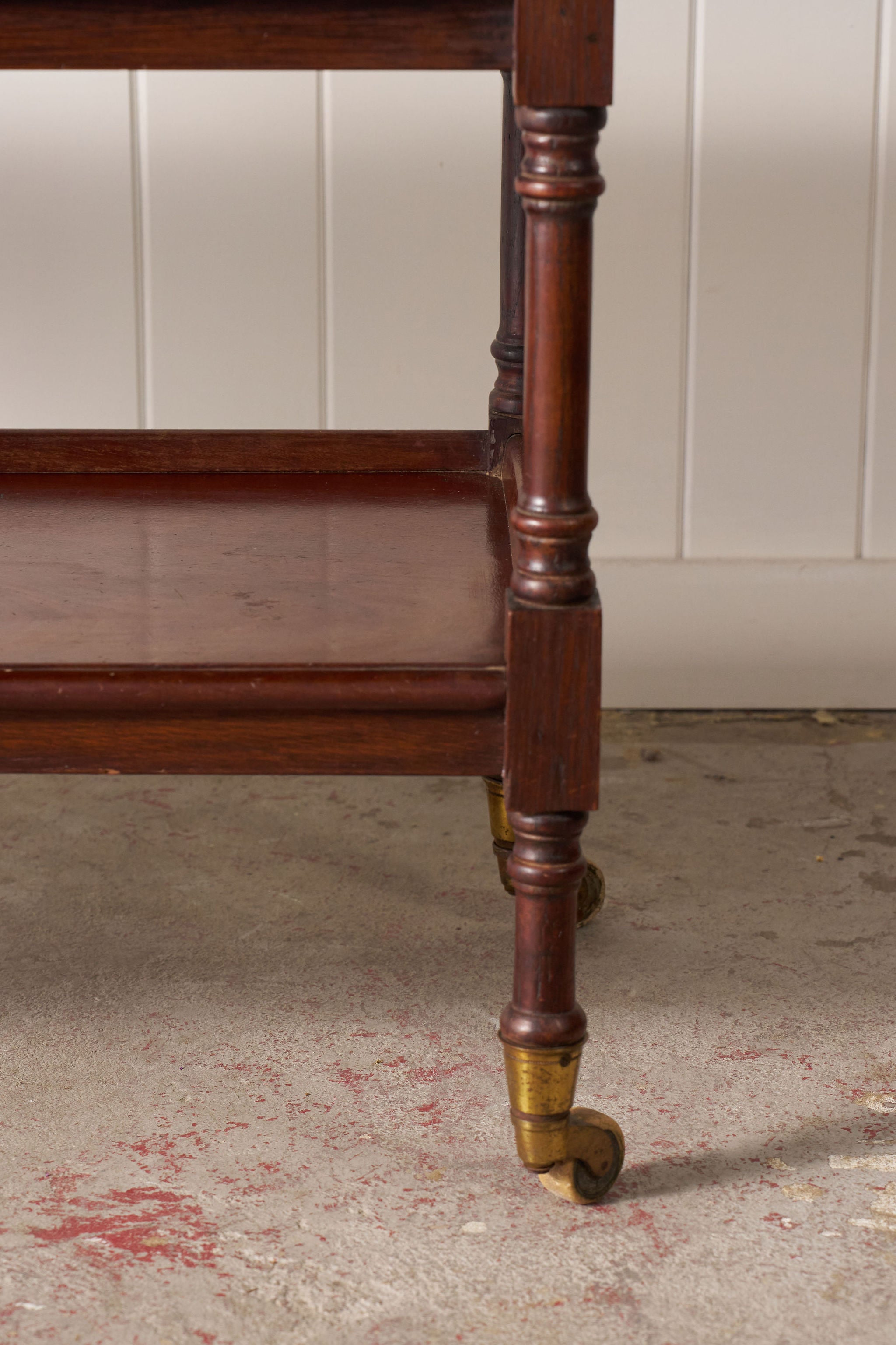 Victorian English Mahogany 3-Tier Trolley On Casters
