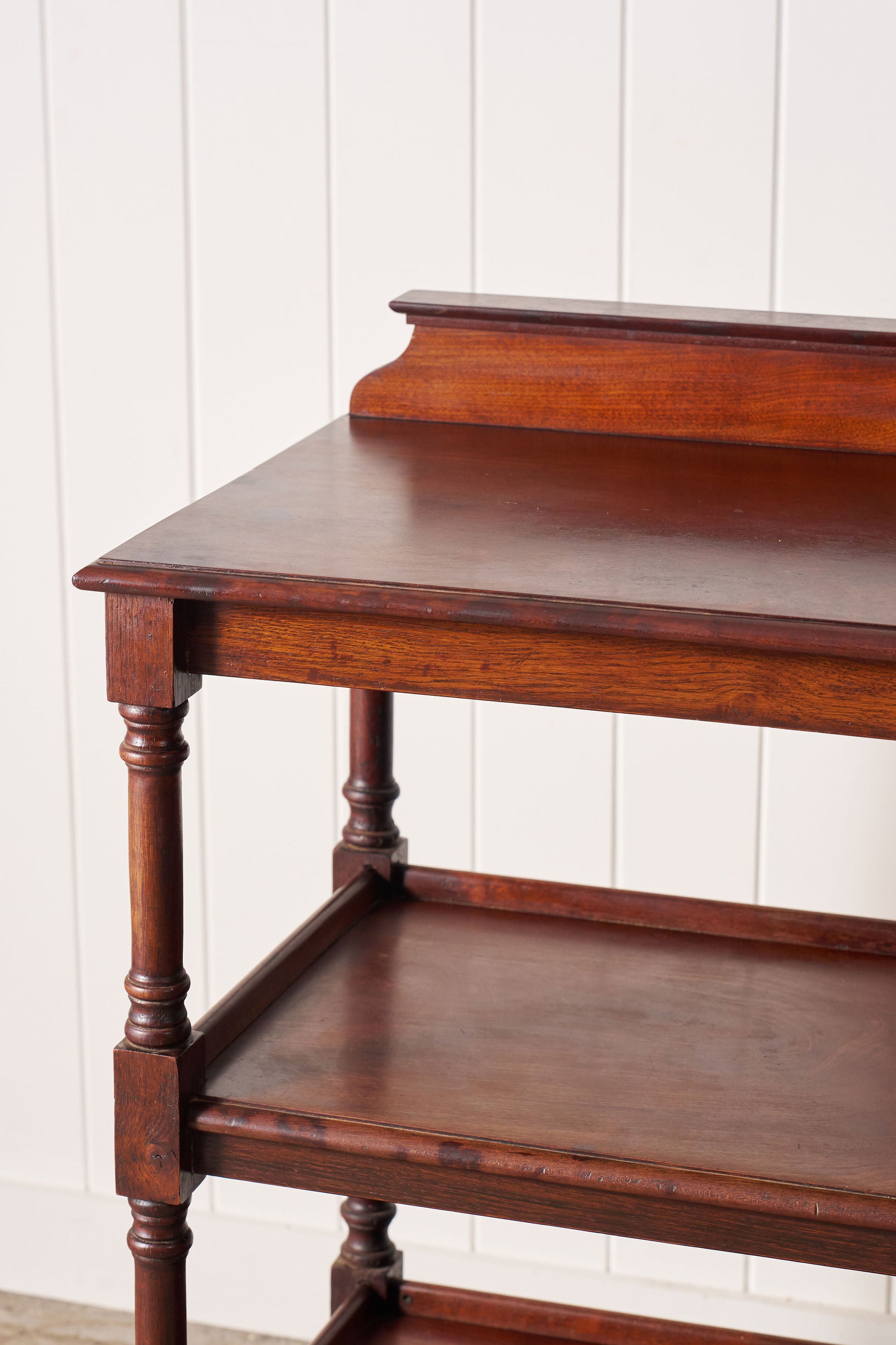 Victorian English Mahogany 3-Tier Trolley On Casters