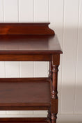 Load image into Gallery viewer, Victorian English Mahogany 3-Tier Trolley On Casters
