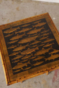 Load image into Gallery viewer, 19th Century Two-Tier Bamboo Table With Fish Decoupage
